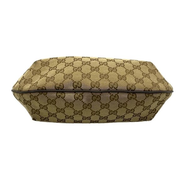 GUCCI GG Pattern, Shelly (Web) 181092 Beige Dark Brown Jacquard Leather - Picture 5 of 11